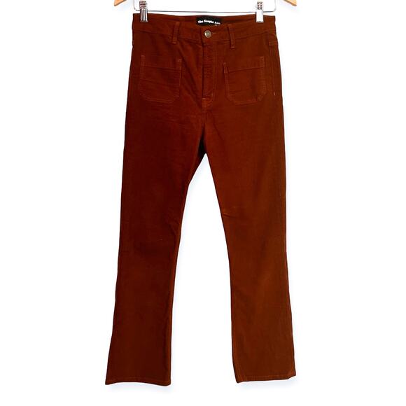 3 FOR $50! 🎁THE KOOPLES Nory Rust Brick Velvet Flare Kick Corduroy Jeans… - Picture 3 of 7